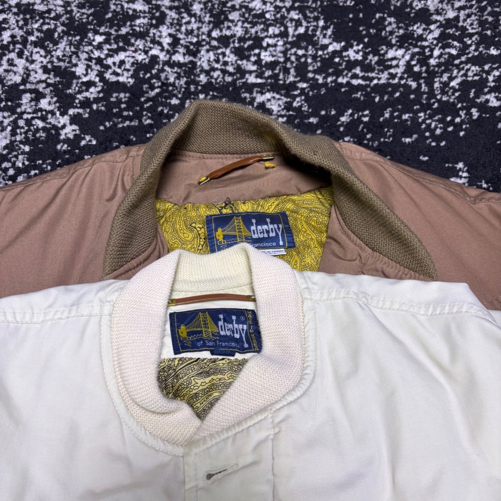Lot of 2 Vintage Derby of San Francisco Bomber Jackets Paisley Lining
